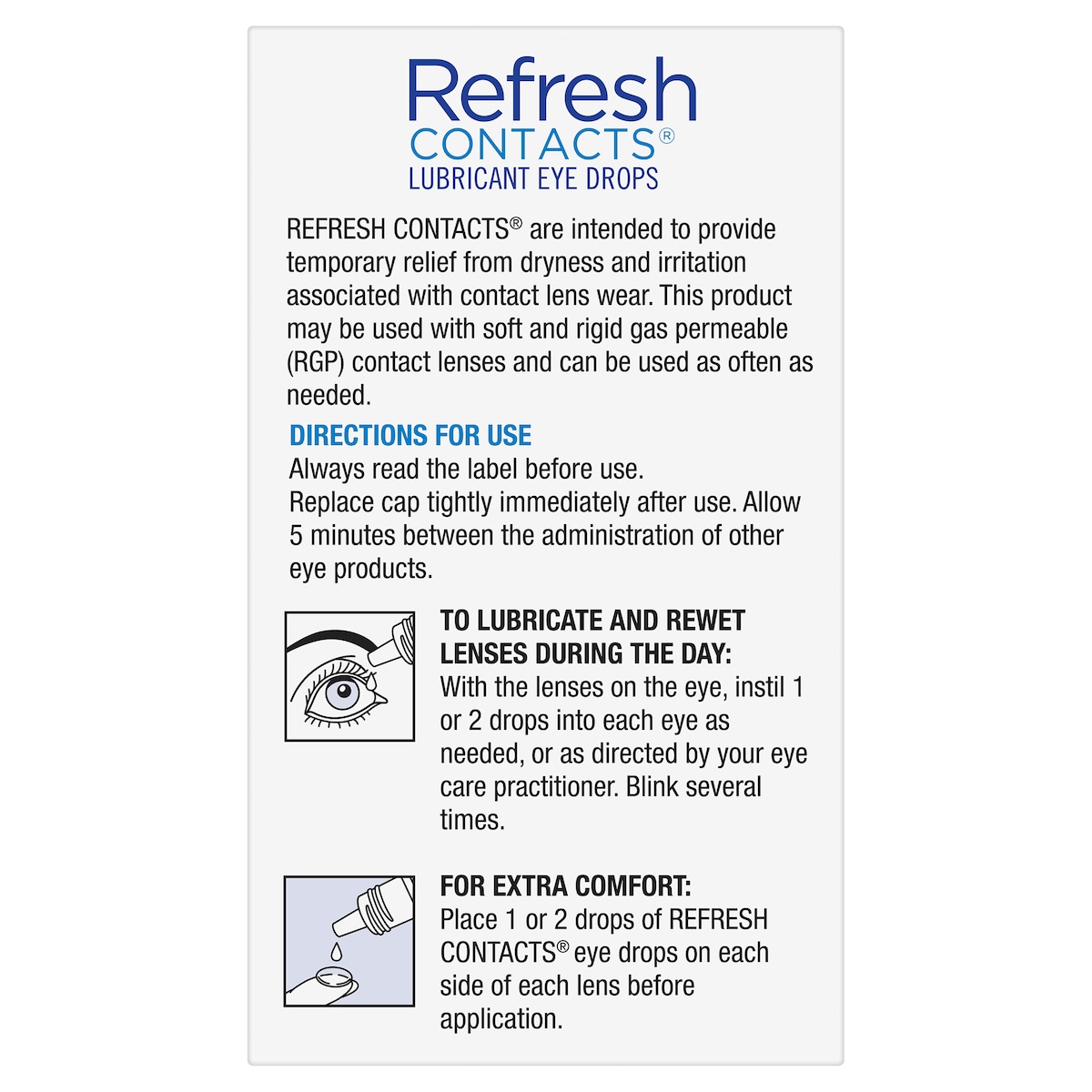 Refresh Contacts Eye Drops 15ml