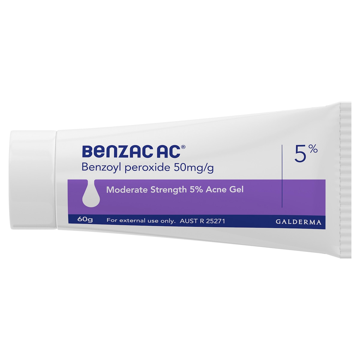 Benzac AC Moderate Strength 5.0% Acne Gel 60g