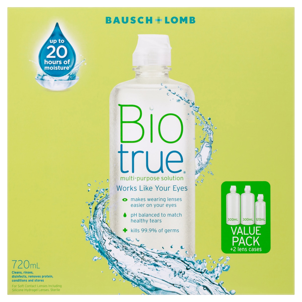 Bausch & Lomb Biotrue Multi-Purpose Solution 300ml + 120ml