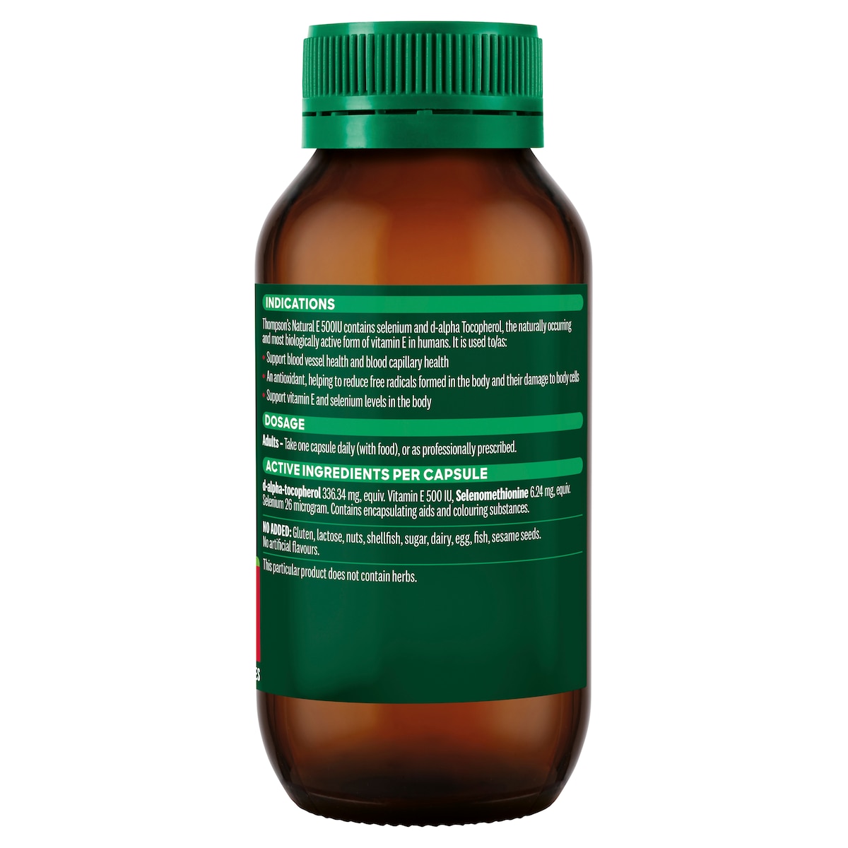 Thompsons Natural E 500IU 100 Capsules