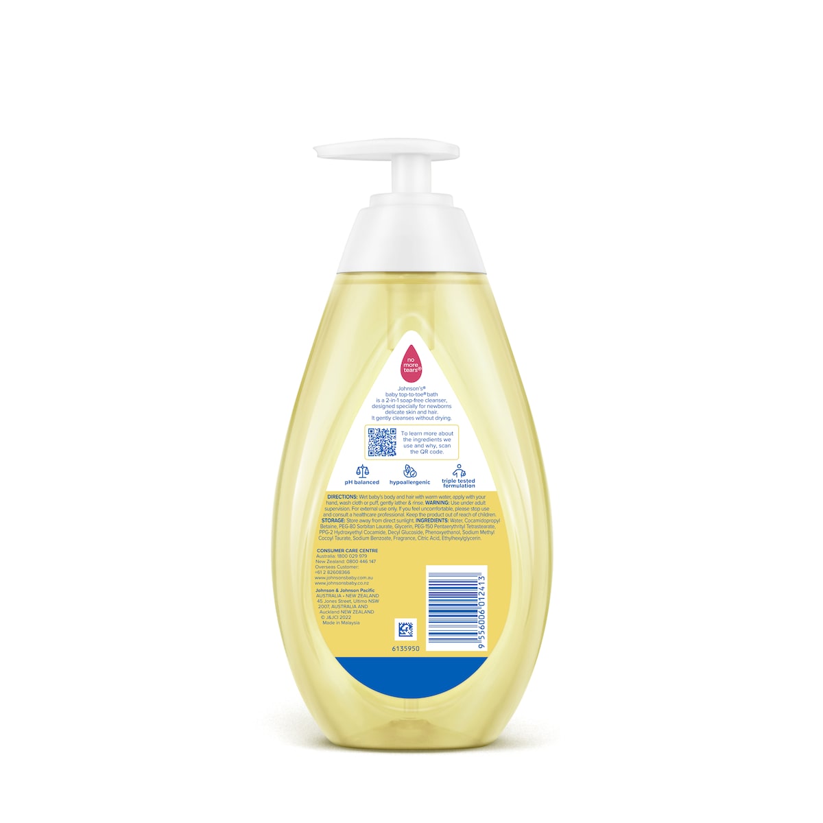 Johnsons Baby Bath Top-to-Toe Wash 500ml