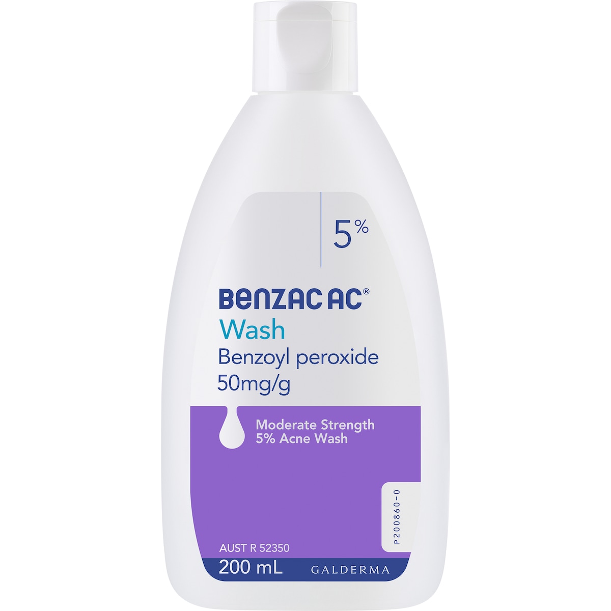 Benzac AC Moderate Strength 5.0% Acne Wash 200ml