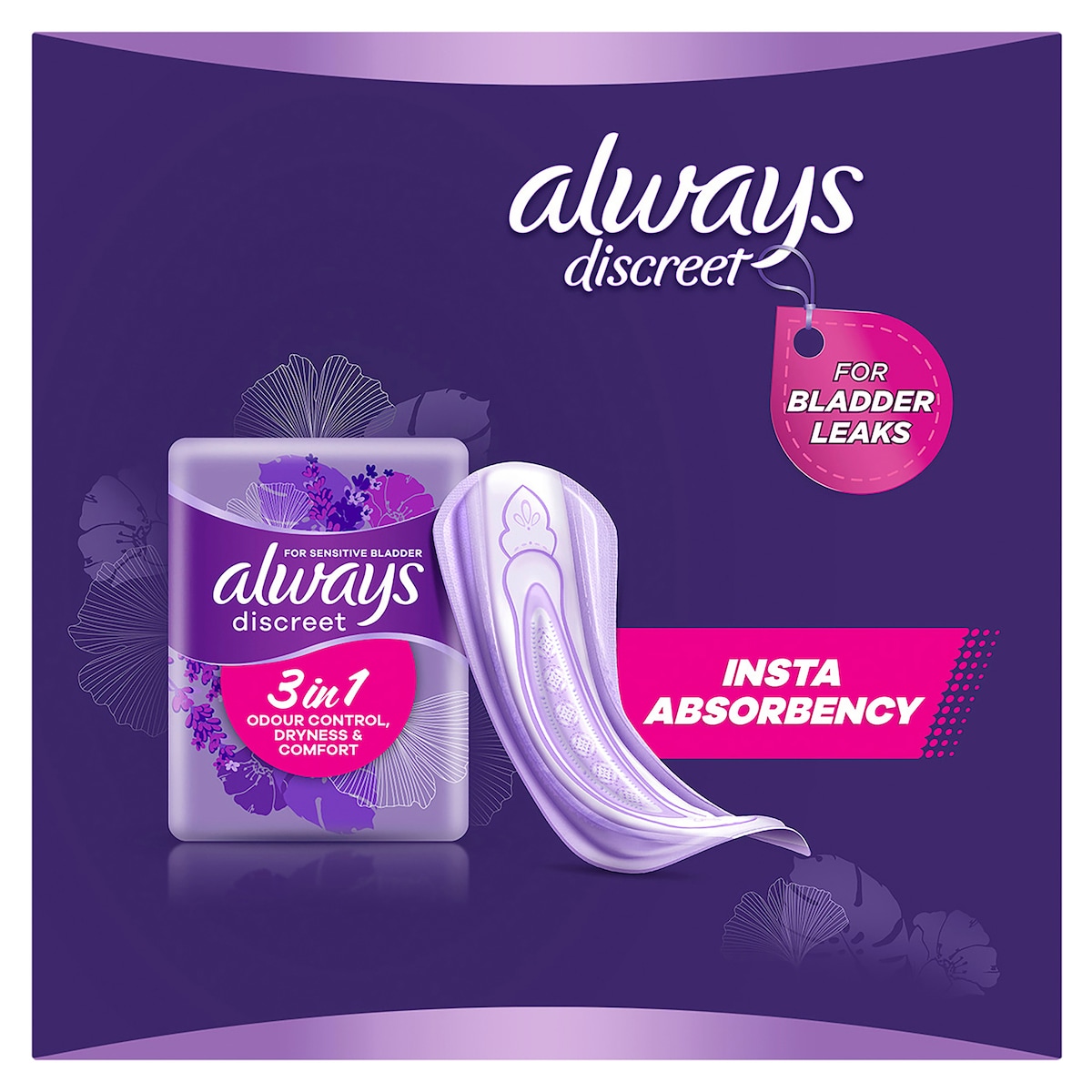 Always Discreet Incontinence Pads Long 20 Pack