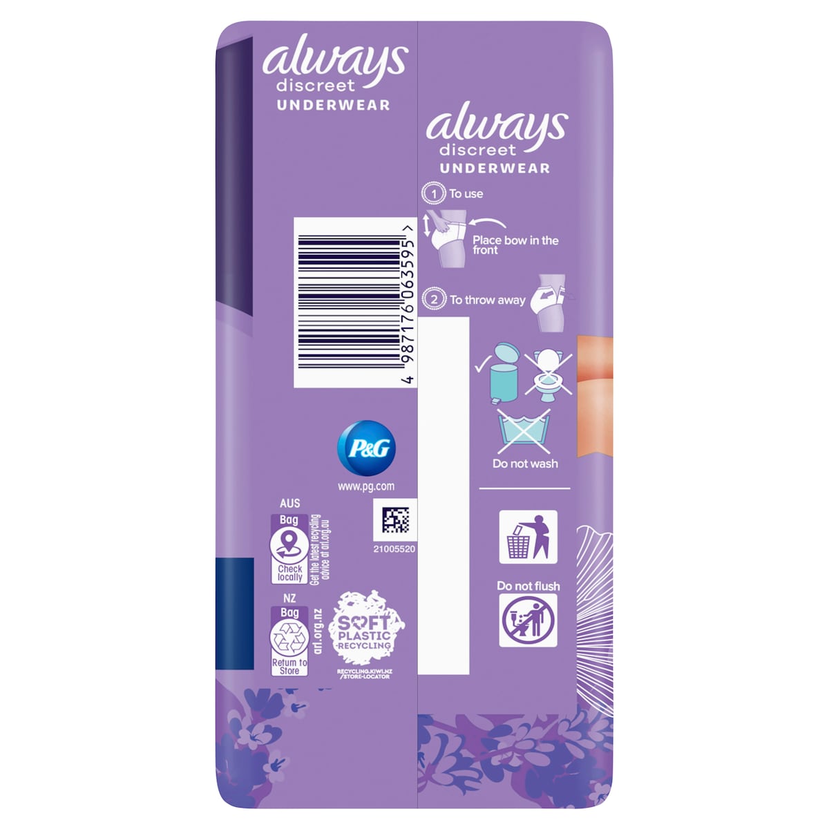 Always Discreet Night Incontinence Pants Large 8 Pack