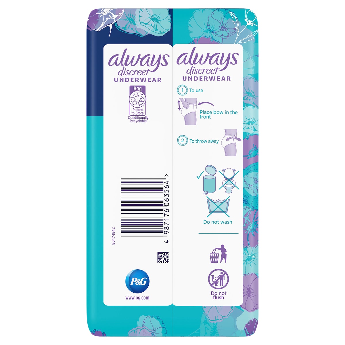 Always Discreet Night Incontinence Pants Medium 8 Pack