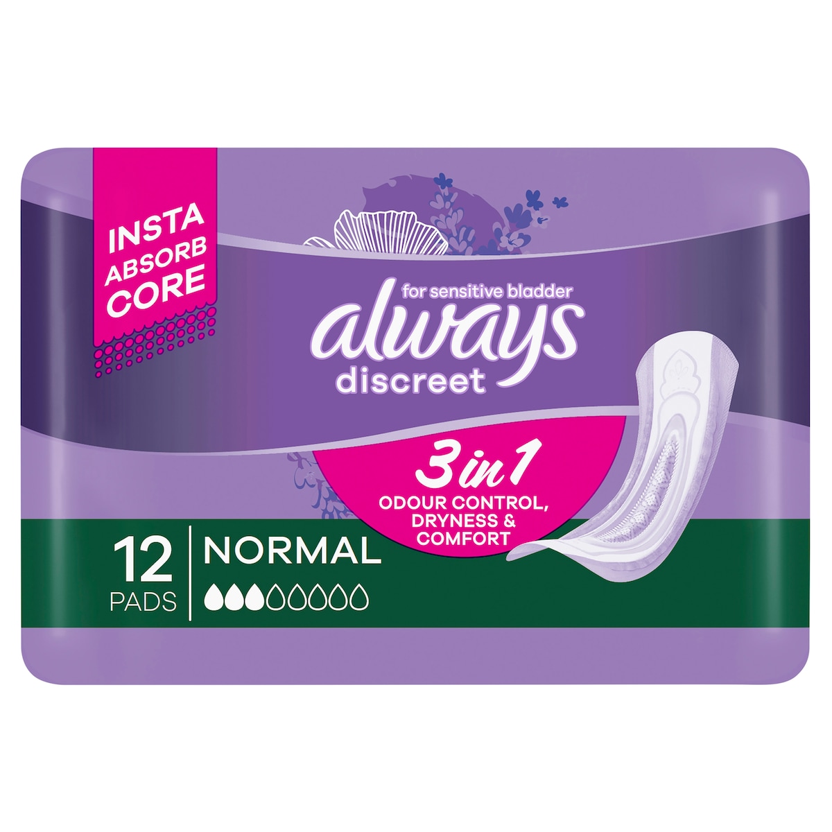 Always Discreet Incontinence Pads Normal 12 Pack