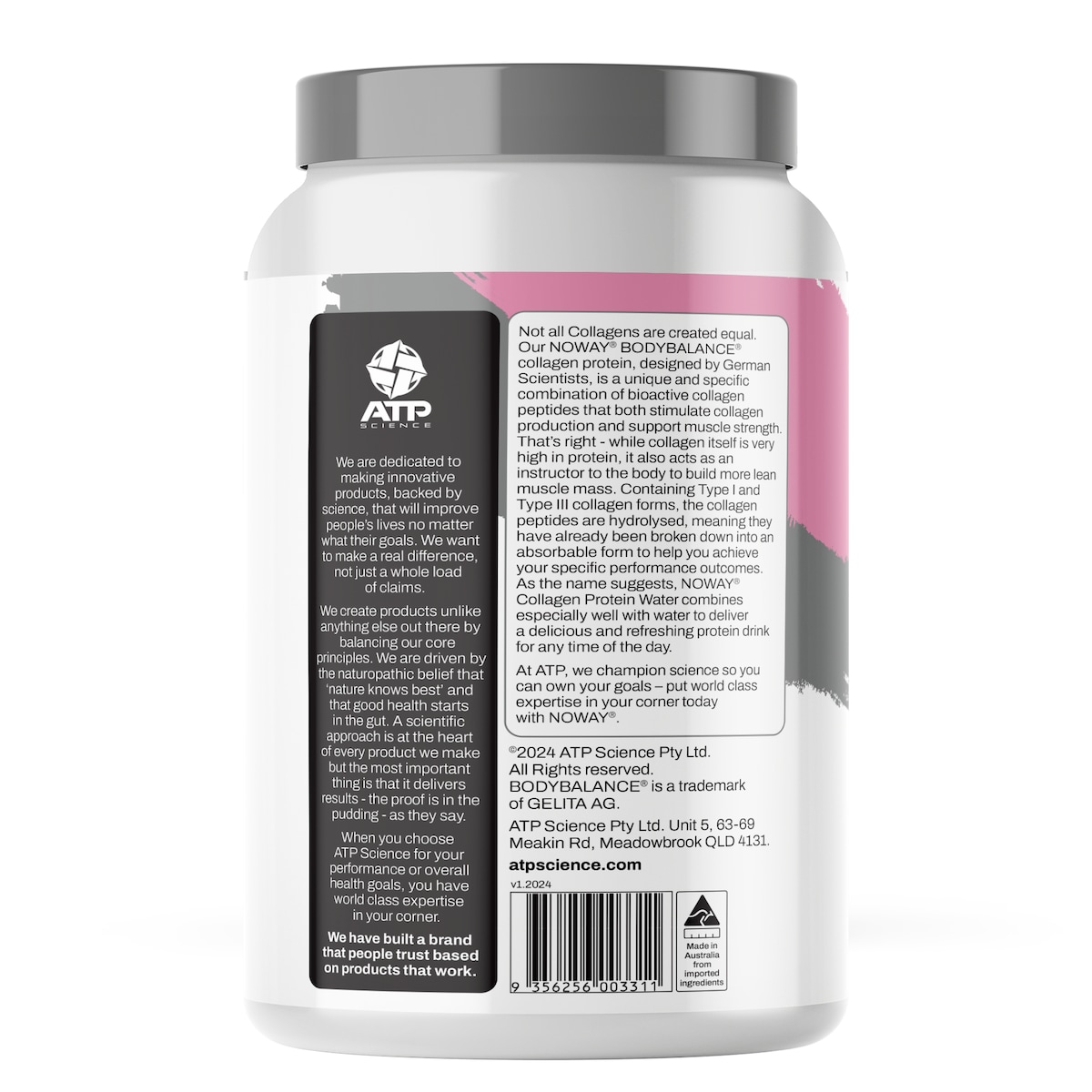 ATP Science Noway Collagen Protein Water Pink Lemonade 750g