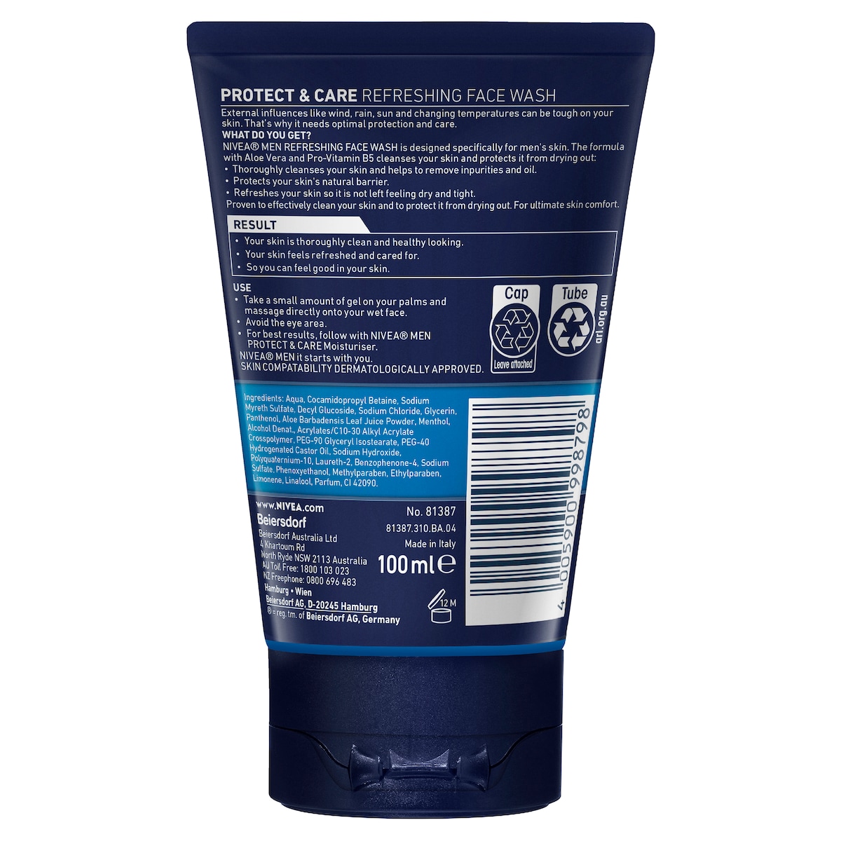 Nivea Men Protect & Care Refreshing Face Wash 100ml