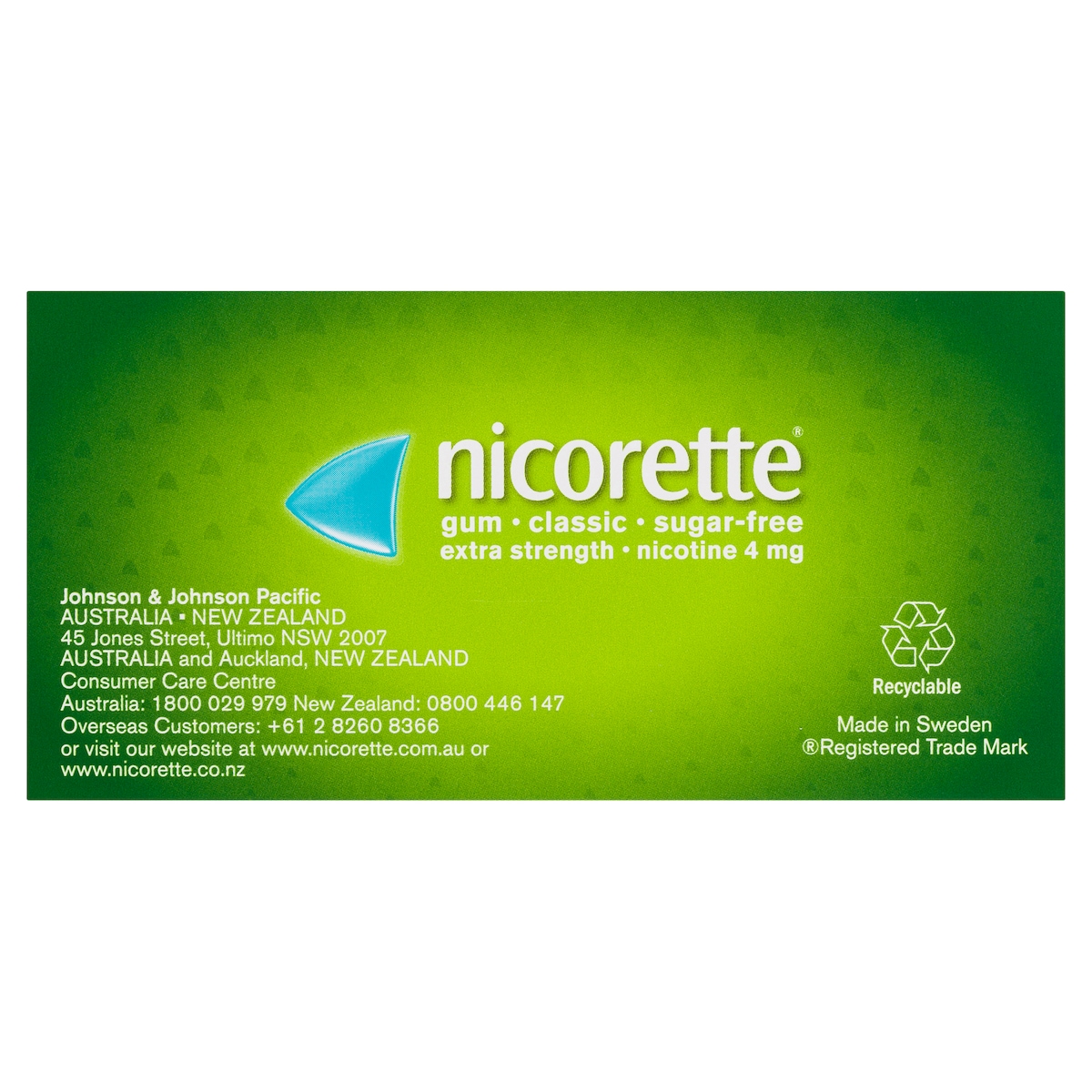 Nicorette Quit Smoking Nicotine Gum 4mg Classic 75 Pack