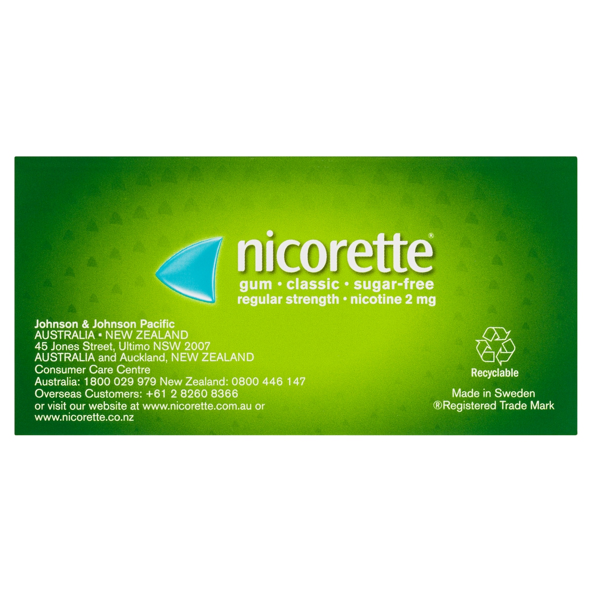 Nicorette Quit Smoking Nicotine Gum 2mg Classic 75 Pack