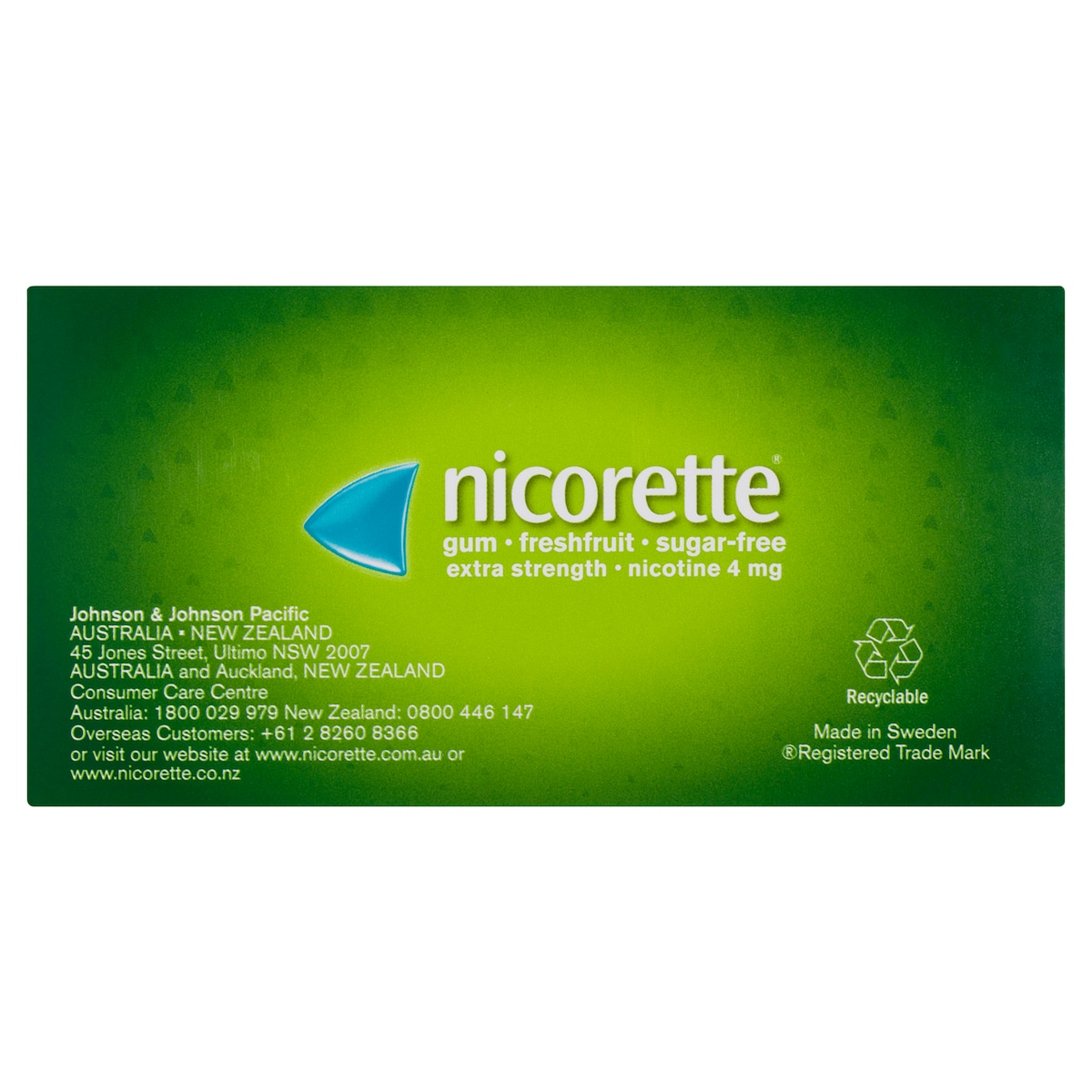 Nicorette Quit Smoking Nicotine Gum 4mg Fresh Fruit 75 Pack