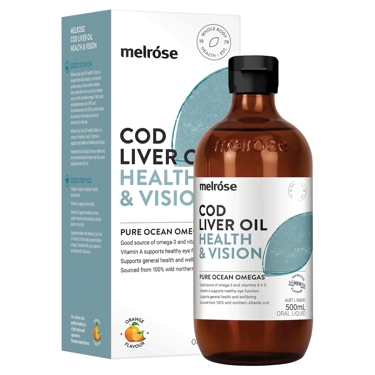 Melrose Cod Liver Oil Health & Vision 500ml