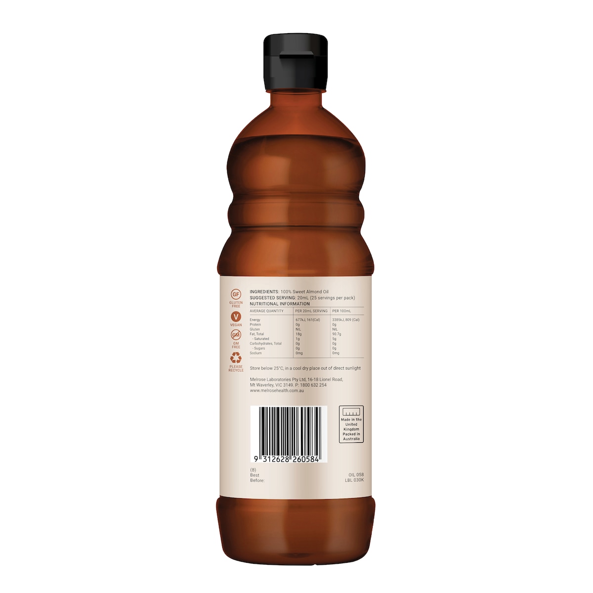 Melrose Sweet Almond Oil 500ml