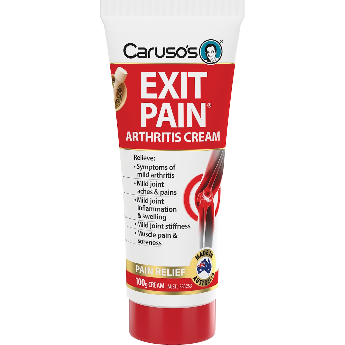 Carusos Exit Pain Arthritis Cream 100g