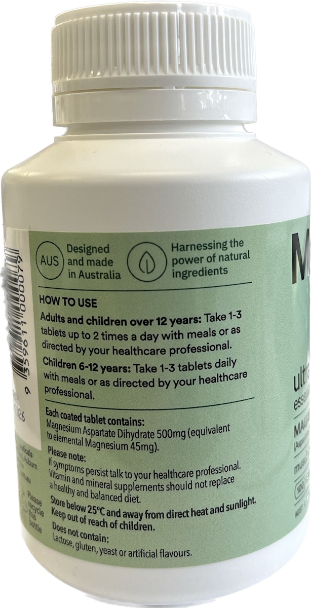 Ultra Nature Essentials Magnesium 500mg 100 Tablets