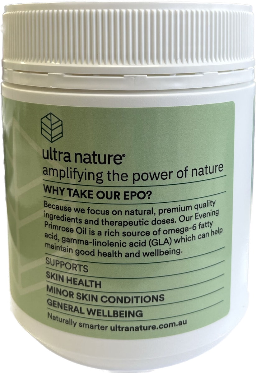 Ultra Nature Essentials Evening Primrose Oil 190 Gel Capsules