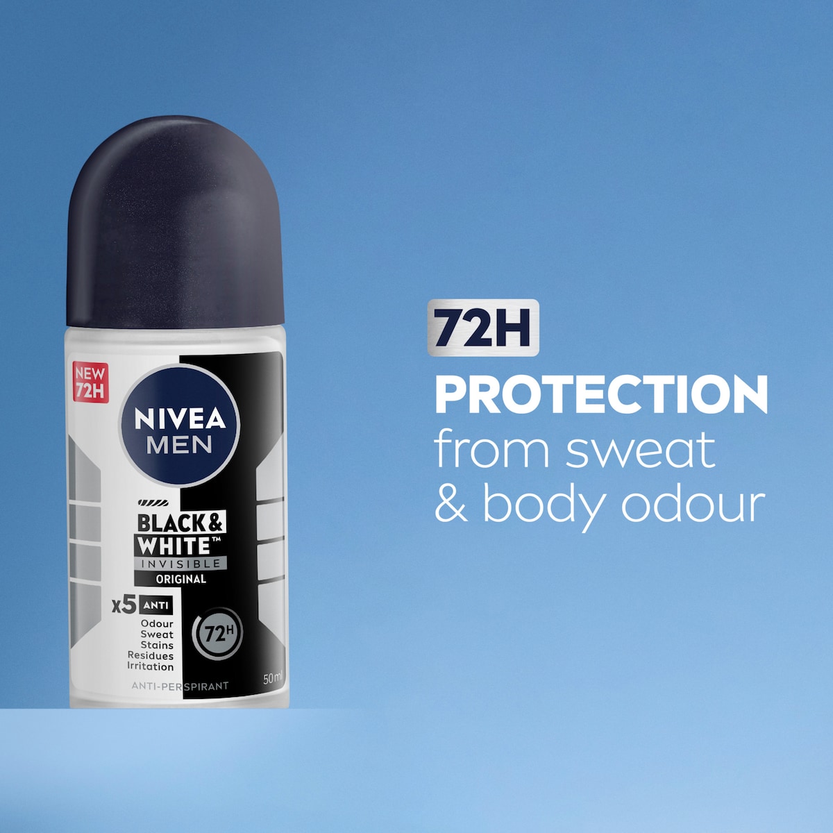 Nivea Men Invisible Black & White Anti-Perspirant Roll-on Original 50ml