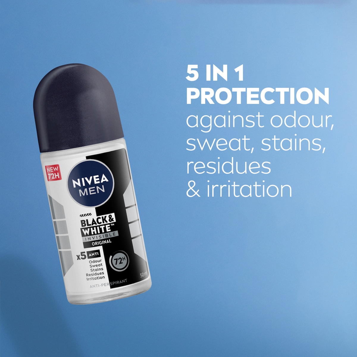 Nivea Men Invisible Black & White Anti-Perspirant Roll-on Original 50ml