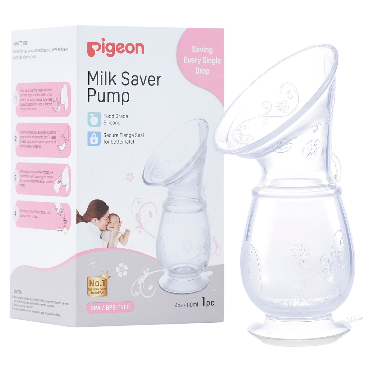 Pigeon Milk Saver Manual Breast Pump 110ml